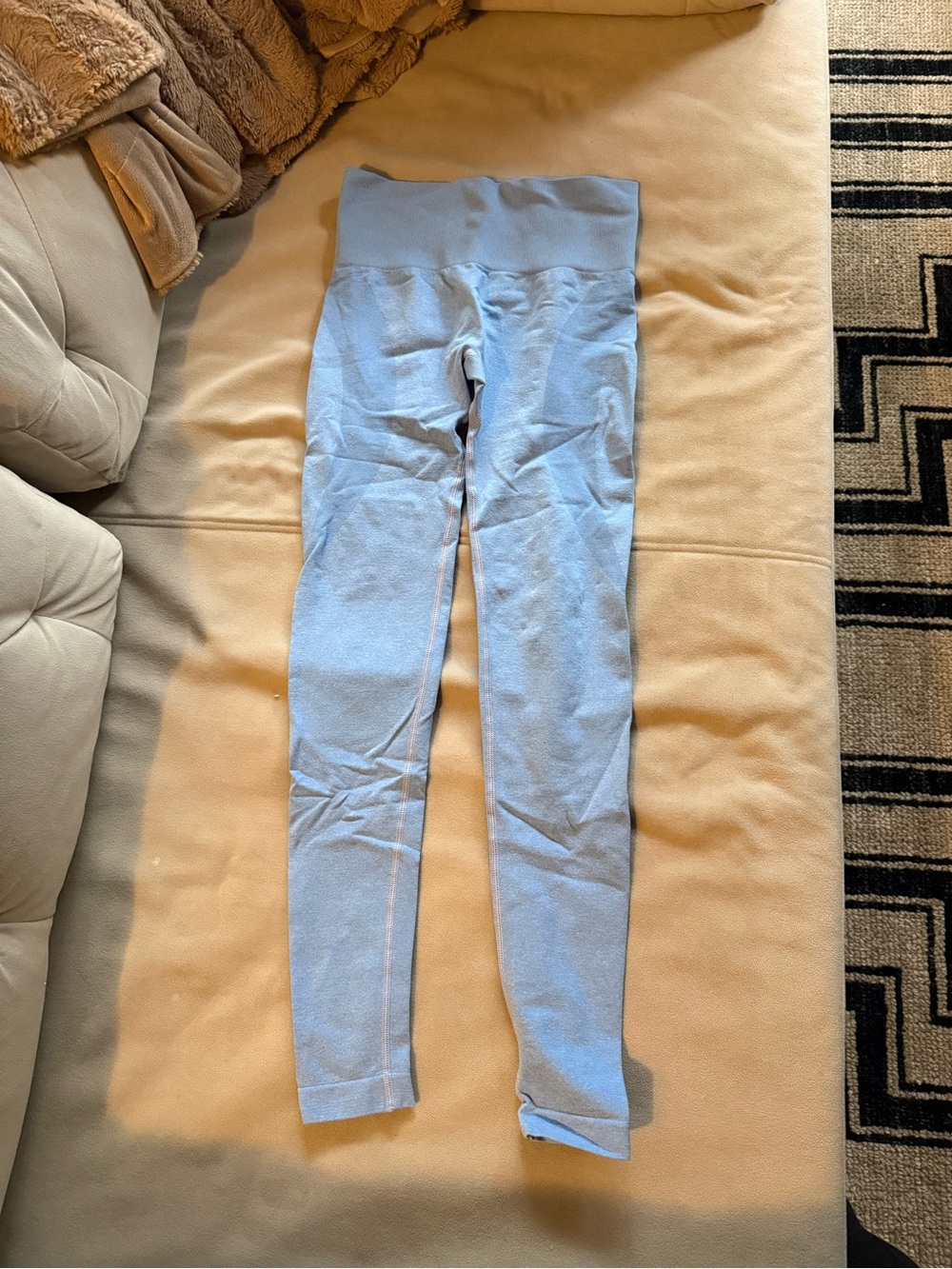 High-Waist Light Blue Leggings
